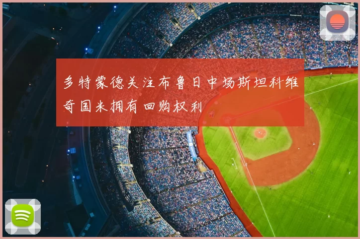 多特蒙德关注布鲁日中场斯坦科维奇国米拥有回购权利