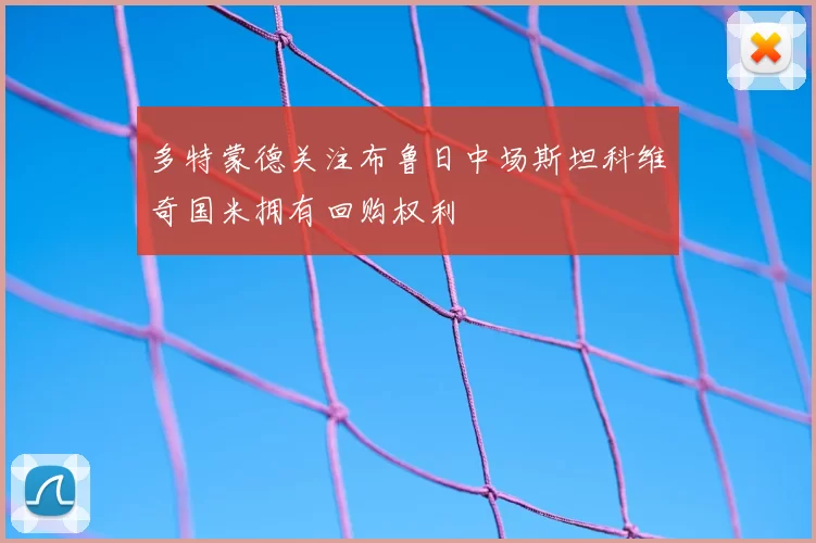 多特蒙德关注布鲁日中场斯坦科维奇国米拥有回购权利