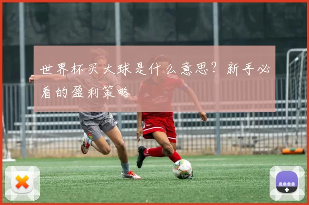 世界杯买大球是什么意思？新手必看的盈利策略